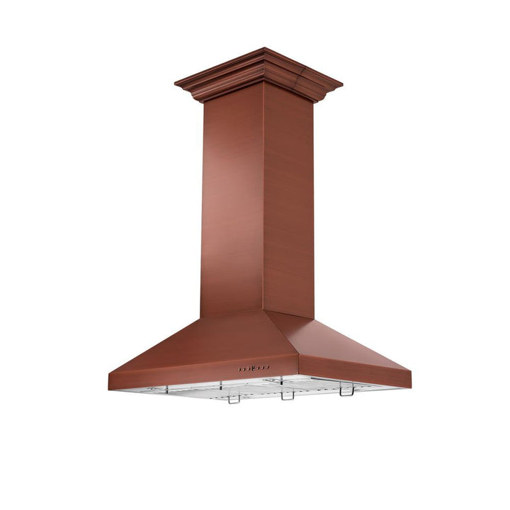 Designer Series Copper Island Mount Range Hood (8KL3iC-36)  ZLINE 36 in.