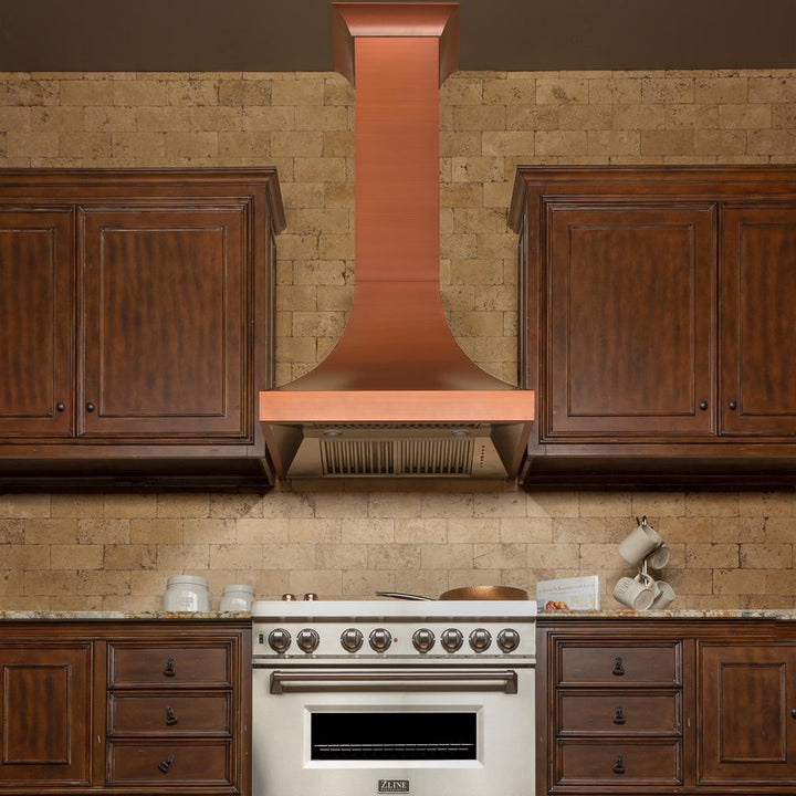 Designer Series Copper Finish Wall Range Hood (8632C-30)   ZLINE 30"