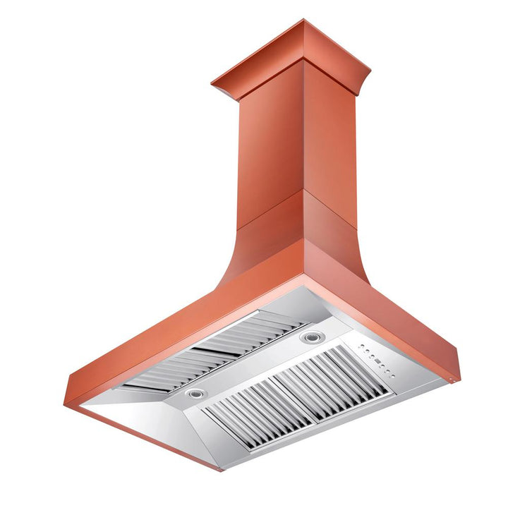 Designer Series Copper Finish Wall Range Hood (8632C-30)   ZLINE 30"