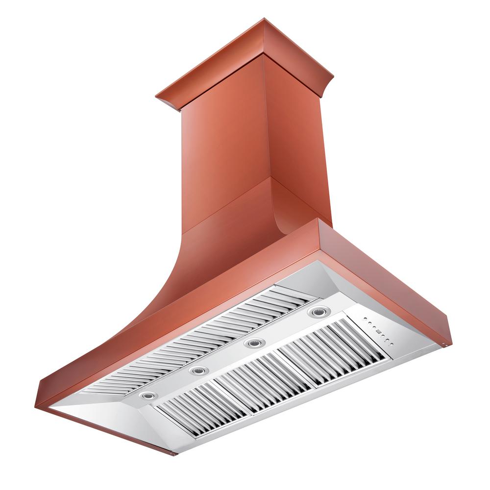 Designer Series Copper Finish Wall Range Hood (8632C-48)  ZLINE 48"