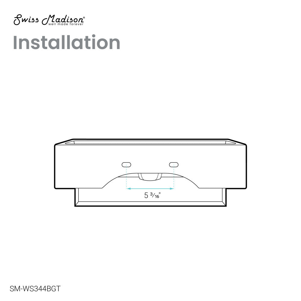 Claire 22" Wall-Mount Bathroom Sink with Brushed Gold Towel Bar
