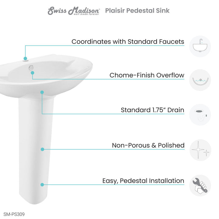 Plaisir Rounded Basin Pedestal Sink