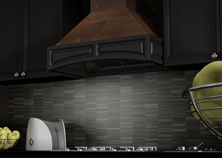 Wooden Wall Mount Range Hood in Antigua and Walnut - Includes Motor ZLINE 30 in.