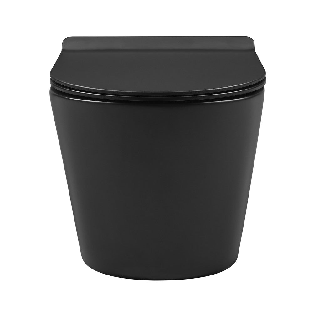 Calice Wall-Hung Round Toilet Bowl in Matte Black