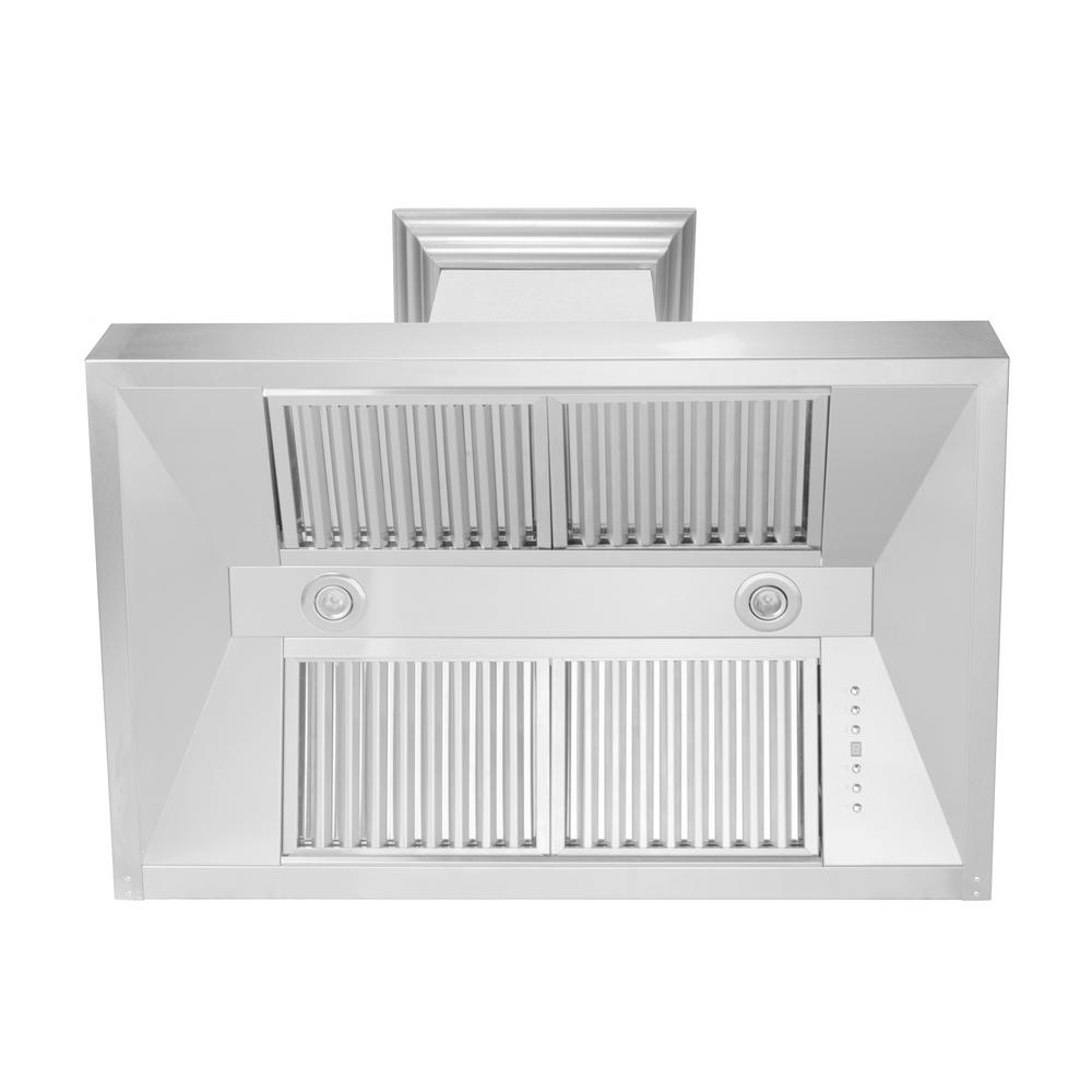 Snow Finish Range Hood with Snow Finish Shell (8654SN-30)  30"