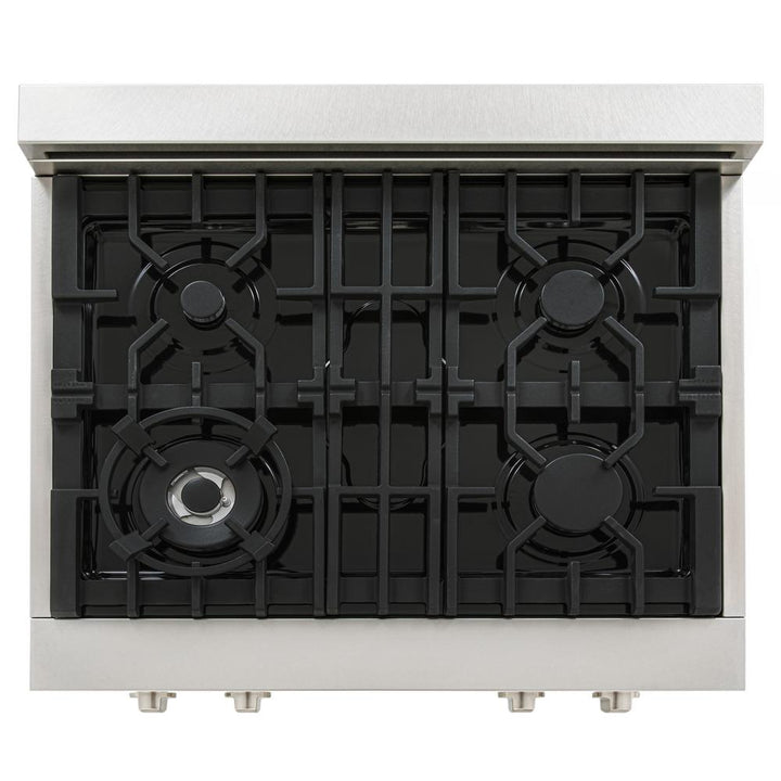 Porcelain Rangetop in Snow Stainless with 4 Gas Burners (RTS-30)  ZLINE 30