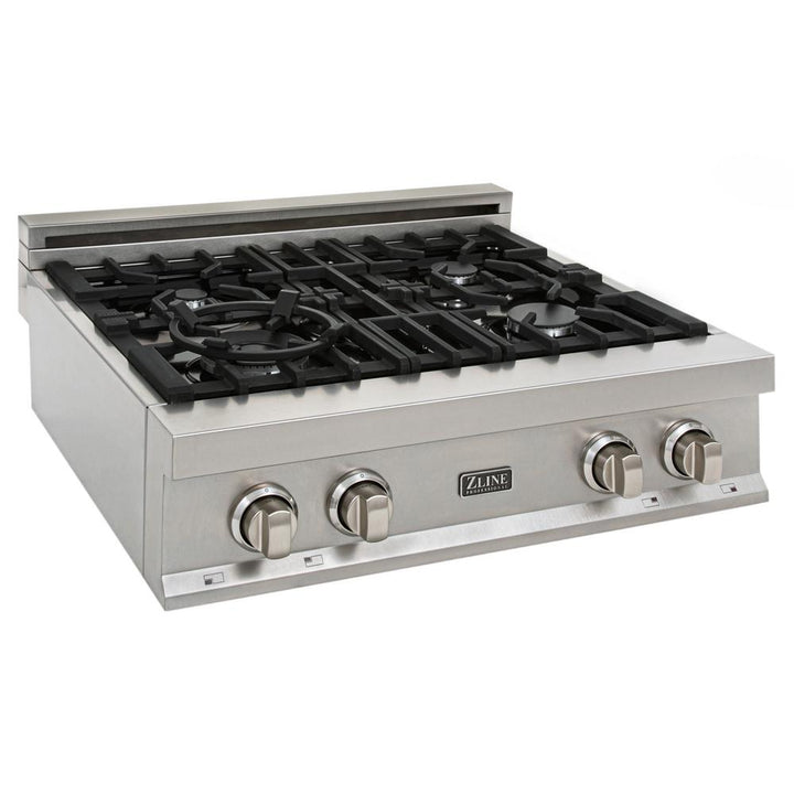 Porcelain Rangetop in Snow Stainless with 4 Gas Burners (RTS-30)  ZLINE 30