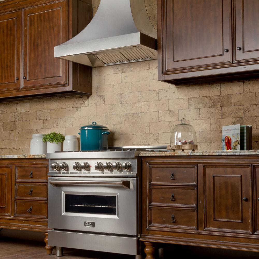 Designer Series Snow Stainless Finish Wall Range Hood (8632S-30)  ZLINE 30"