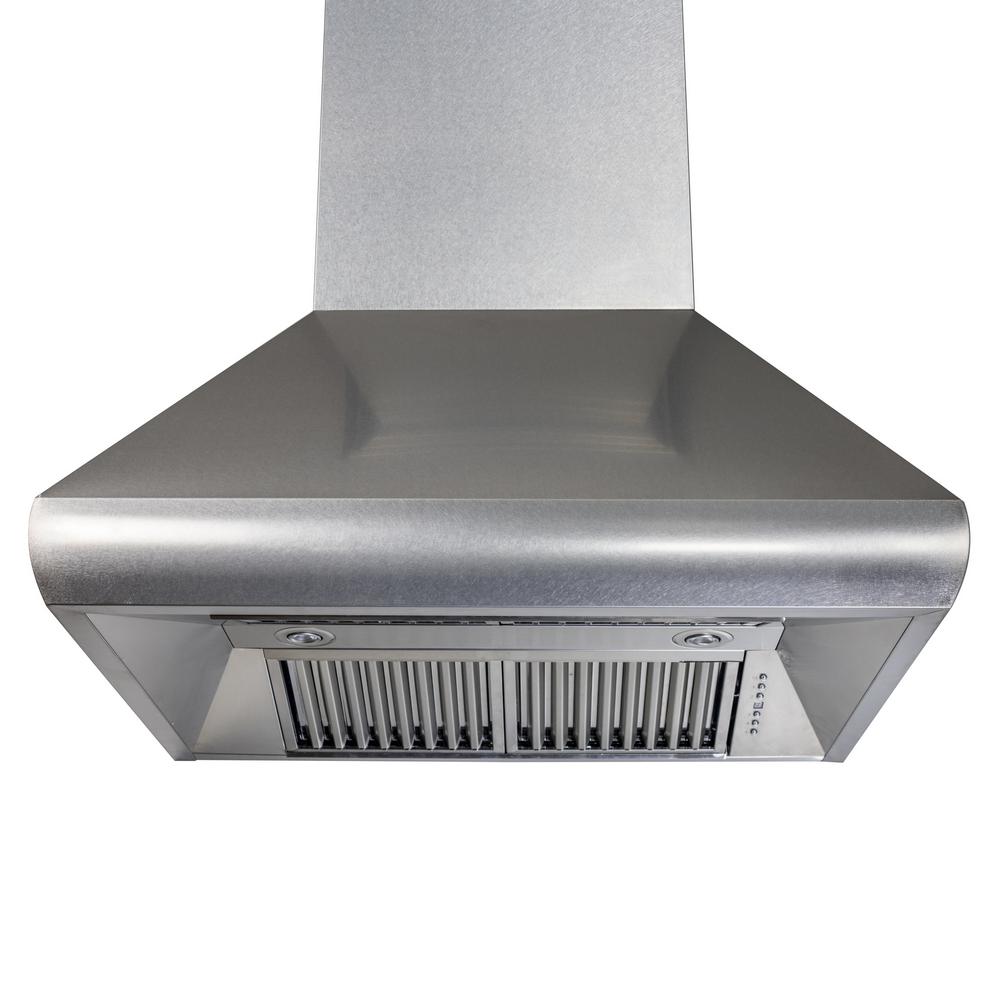 Wall Mount Range Hood in Snow Finished Stainless Steel (8687S-36)   ZLINE 36 in.