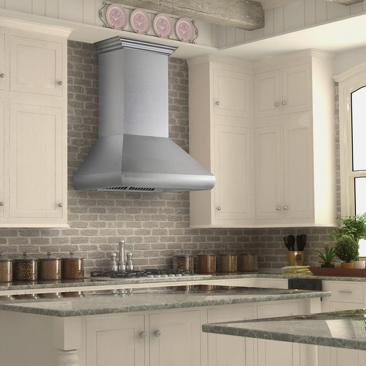 Wall Mount Range Hood in Snow Finished Stainless Steel (8687S-36)   ZLINE 36 in.