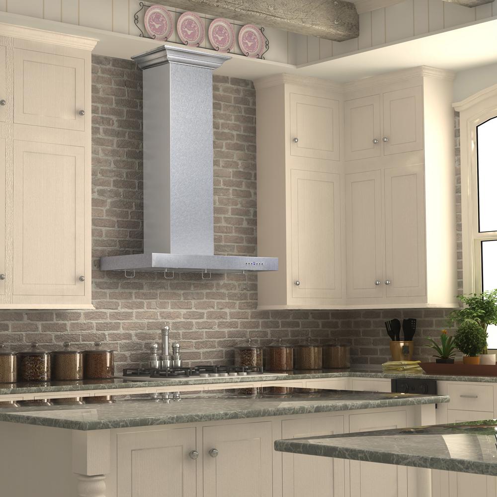 Wall Mount Range Hood in Snow Finished Stainless Steel (8KES-30) ZLINE 30 in.