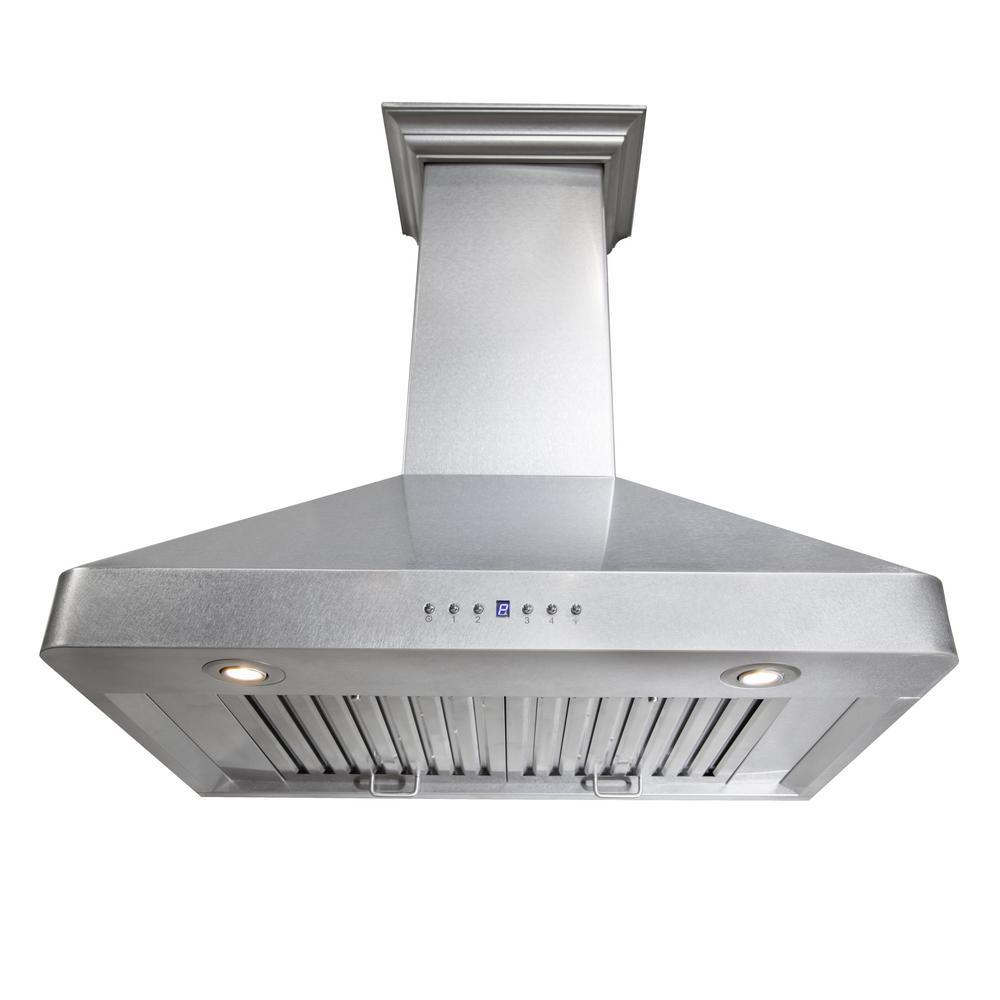 Wall Mount Range Hood in Snow Finished Stainless Steel (8KF2S-30)  ZLINE 30 in.