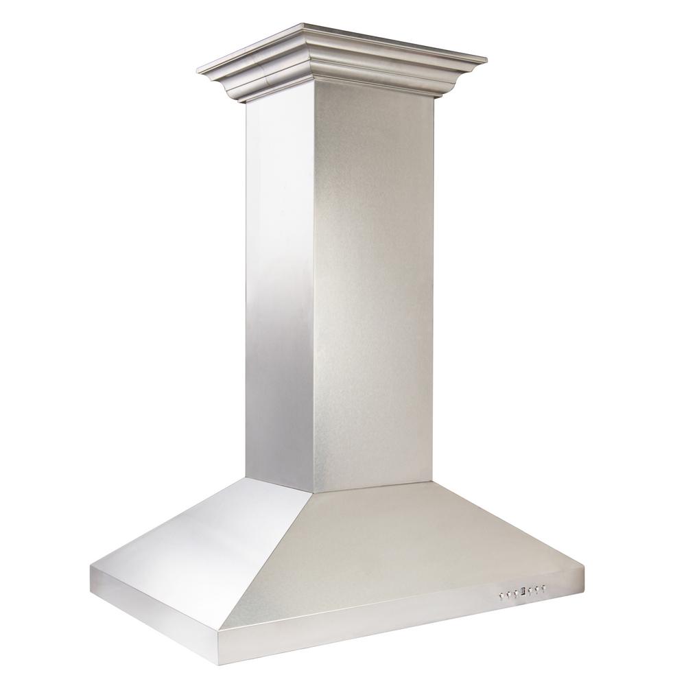 Designer Series Snow Finished Stainless Steel Island Mount Range Hood (8KL3iS-36)  ZLINE 36 in.
