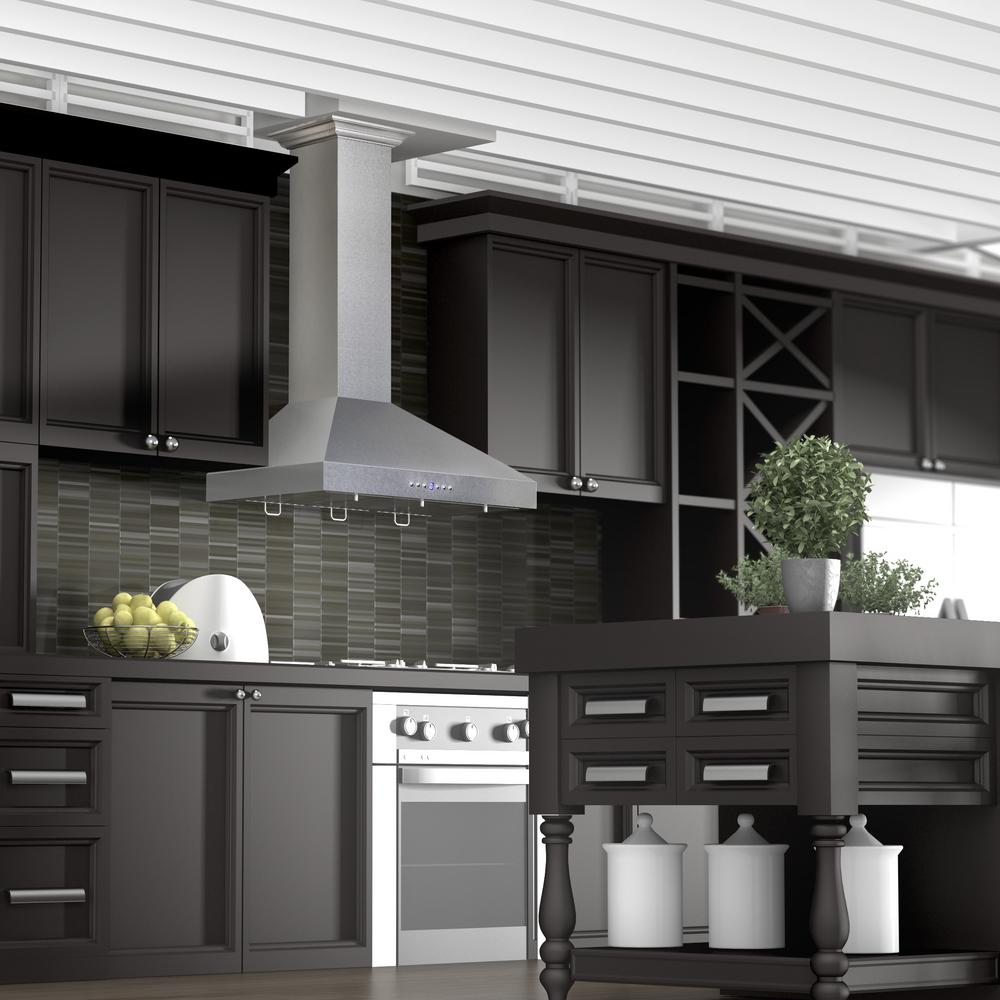 Wall Mount Range Hood in Snow Finished Stainless Steel (8KL3S-30)  ZLINE 30 in.