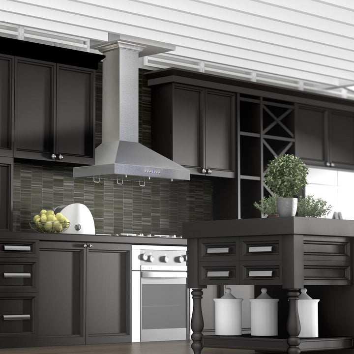 Wall Mount Range Hood in Snow Finished Stainless Steel (8KL3S-36)  ZLINE 36 in.