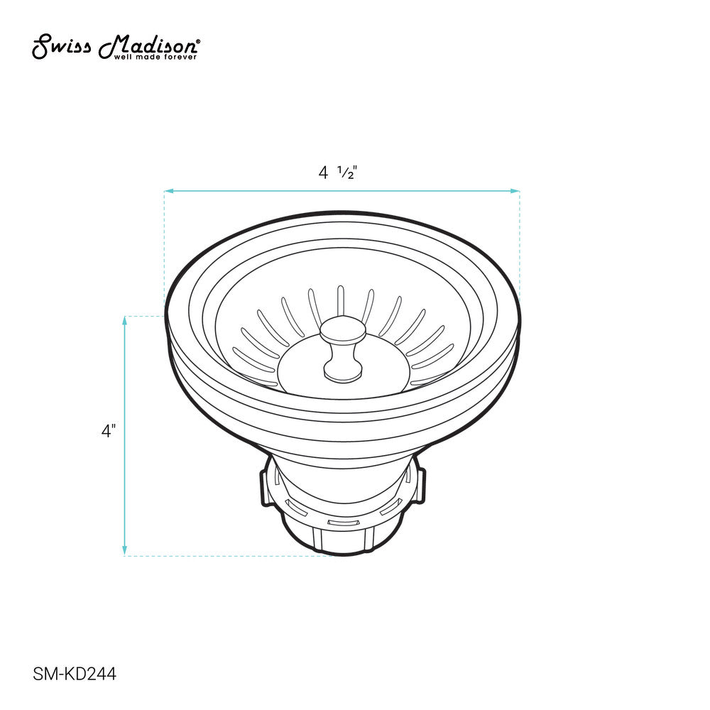 4.5 Slotted Stainless Steel Drain