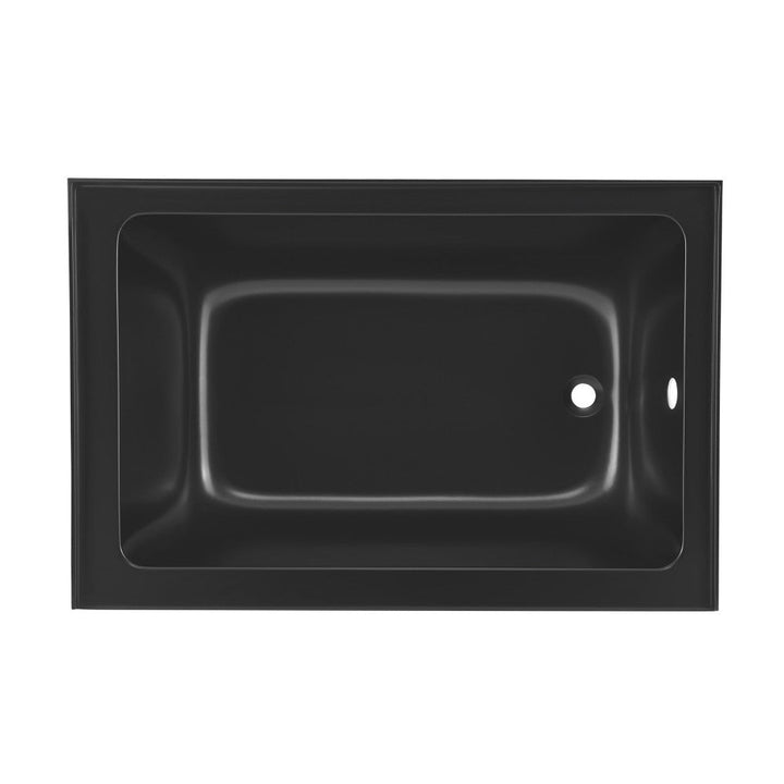 Voltaire 48" x 32" Right-Hand Drain Alcove Bathtub with Apron in Matte Black