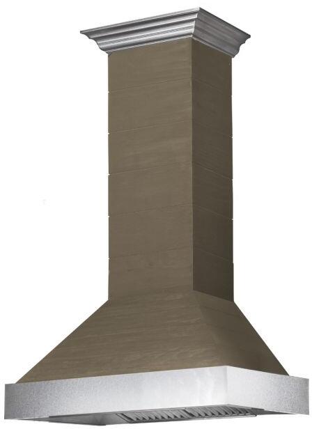 Shiplap Wooden Wall Range Hood with Stainless Steel Accent - Includes Motor (365YY-36) ZLINE 36 in.