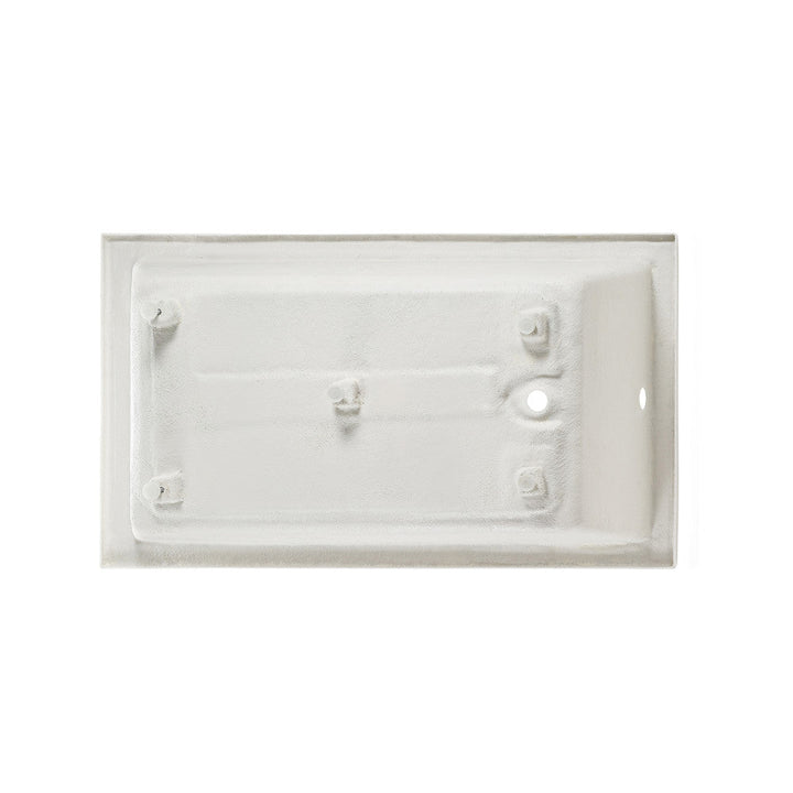 Voltaire 54" x 30" Acrylic Glossy White, Alcove, Integral Right-Hand Drain, Bathtub