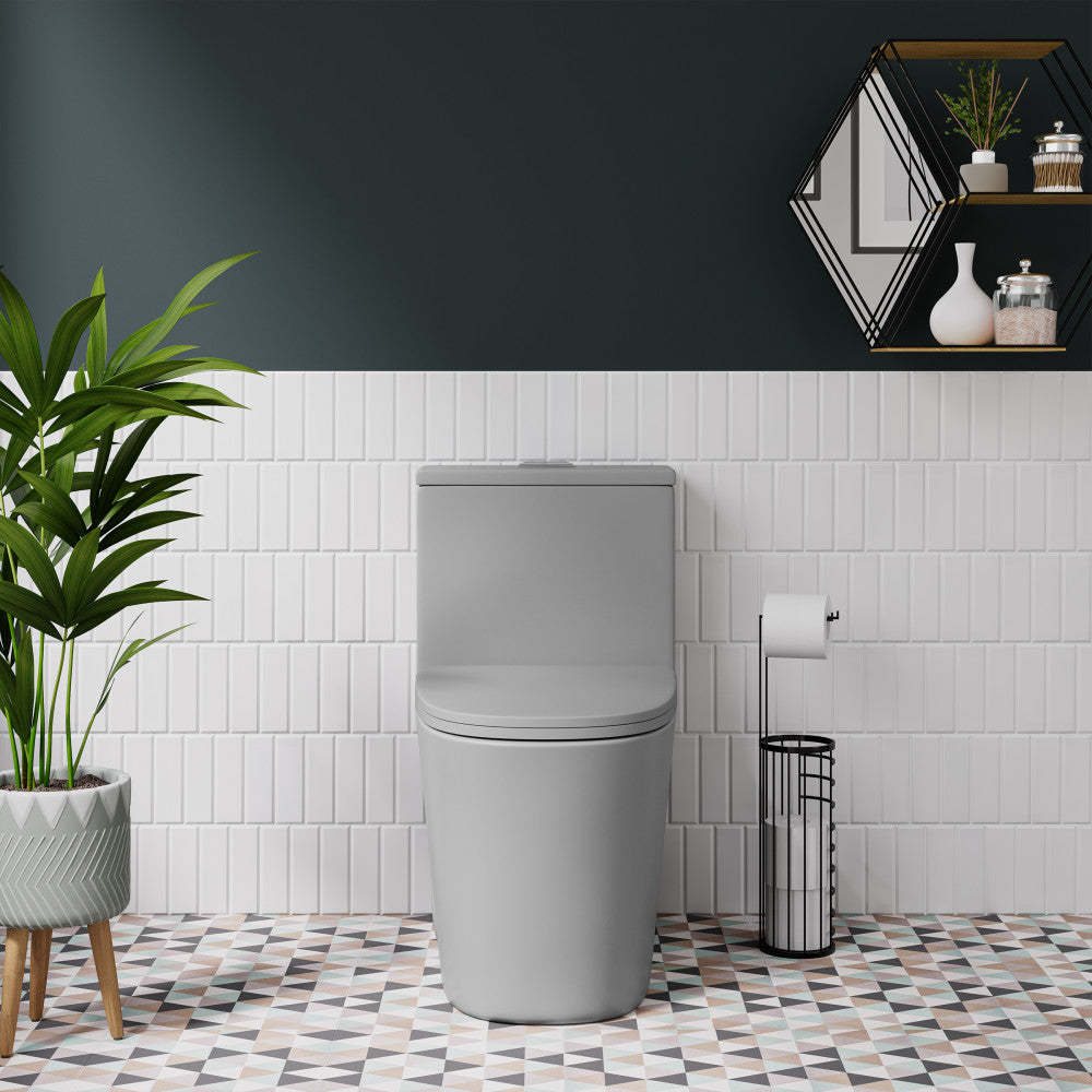 Dreux One Piece Elongated Dual Flush Toilet in Matte Grey 0.95/1.26 GPF