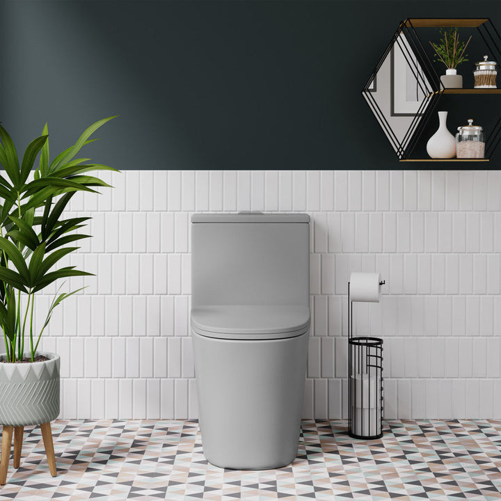 Dreux One Piece Elongated Dual Flush Toilet in Matte Grey 0.95/1.26 GPF