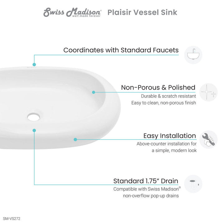 Plaisir Oval Vessel Sink