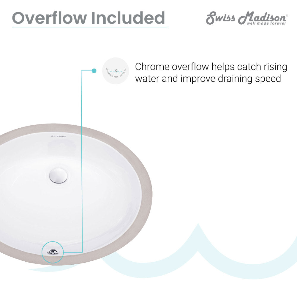 Monaco 19 Oval Under-Mount Bathroom Sink