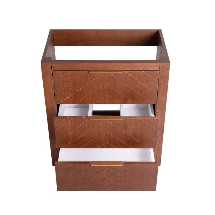 Daxton 24" Bathroom Vanity in Walnut Cabinet