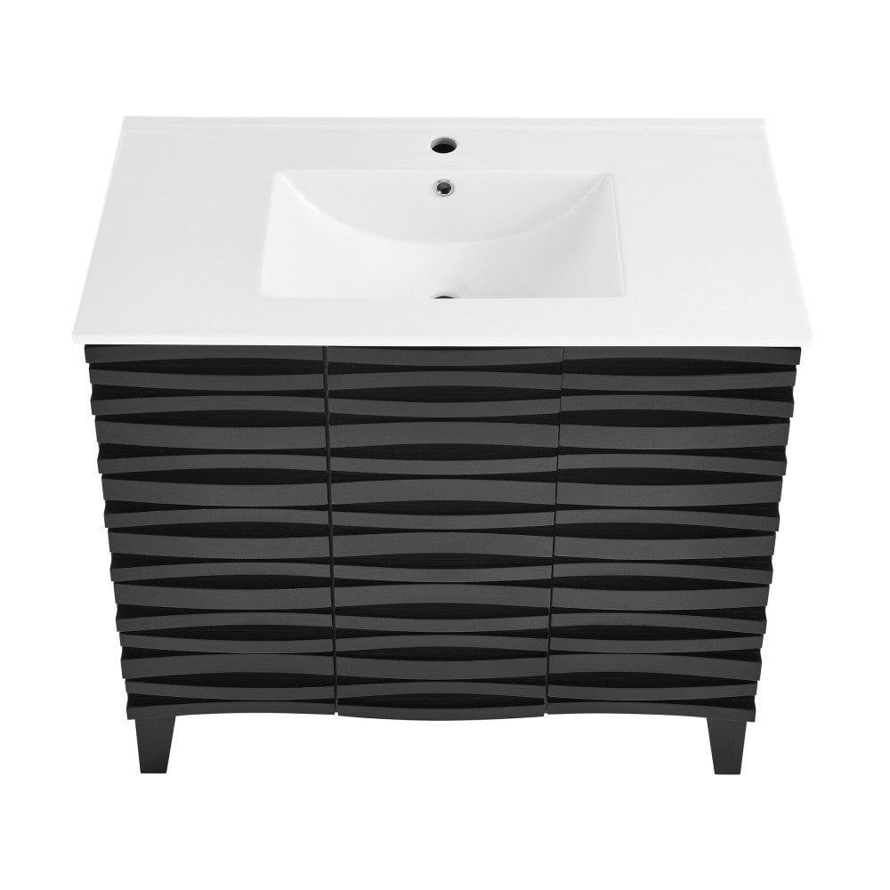 Cascade 36" Bathroom Vanity in Black