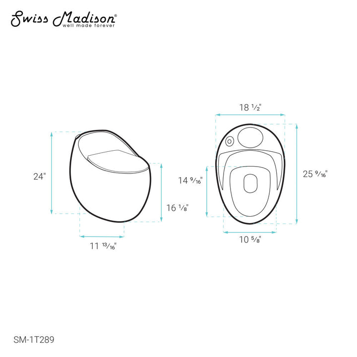 Plaisir II One-Piece Elongated Toilet Top Flush 1.28 GPF