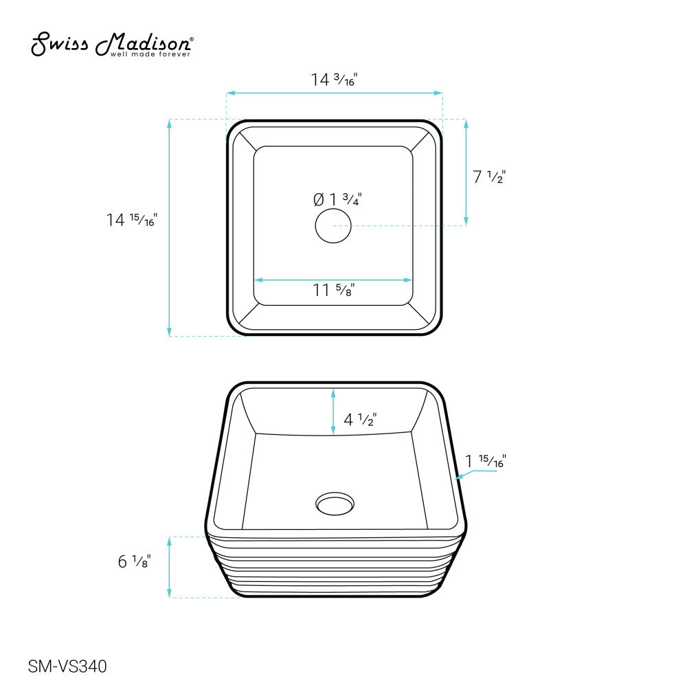 Adour 14'' Vessel Sink in White