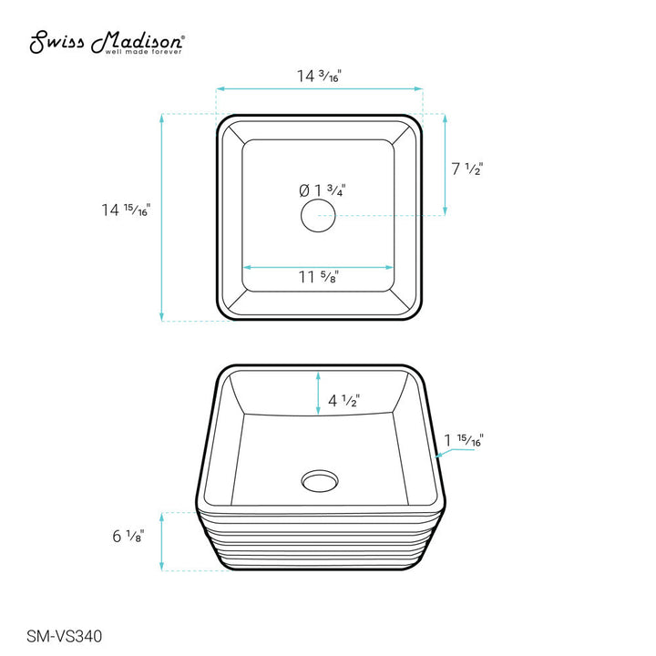 Adour 14'' Vessel Sink in White