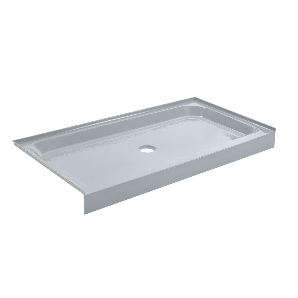 Voltaire 60" x 30" Single-Threshold, Center Drain, Shower Base in Grey