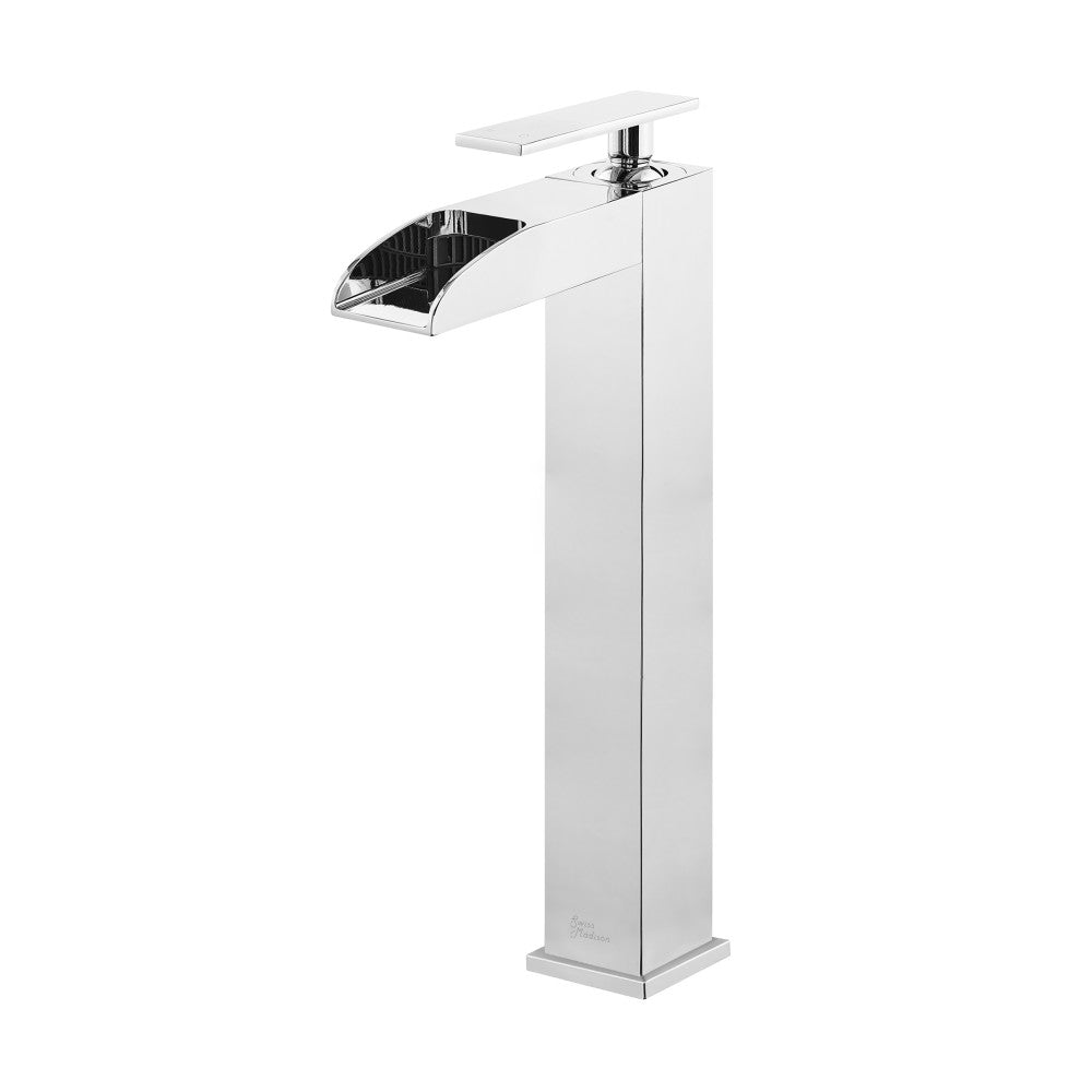 Concorde Single Hole, Single-Handle, High Arc Waterfall, Bathroom Faucet in Chrome