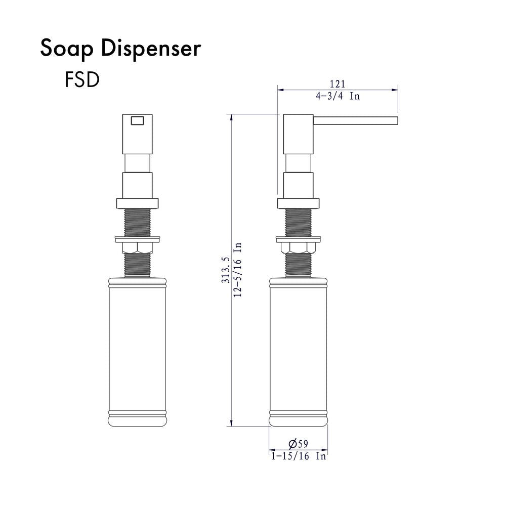 ZLINE Faucet Soap Dispenser in Brushed Nickel (FSD-BN)