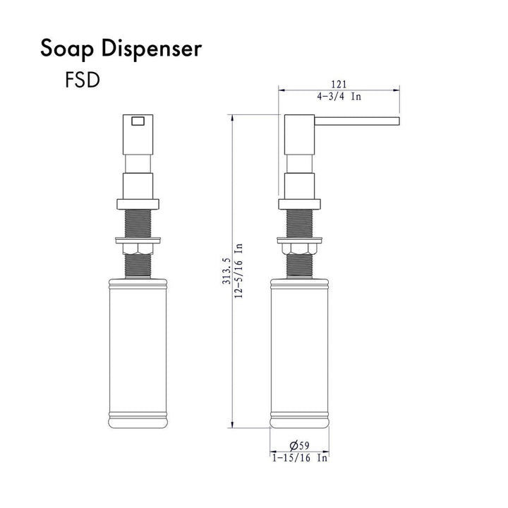 ZLINE Faucet Soap Dispenser in Gun Metal (FSD-GM)