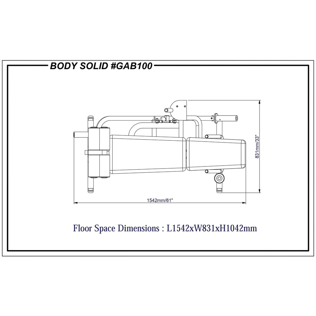 Body Solid GAB100 Counter Balanced Ab Machine