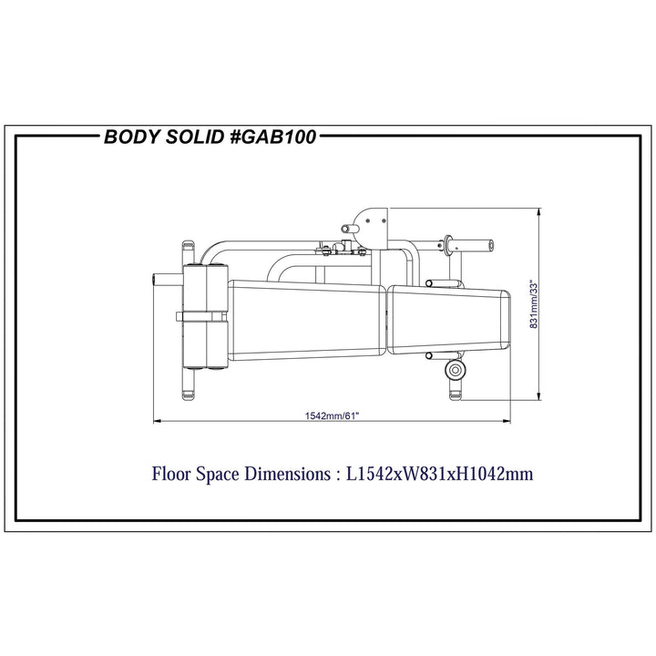 Body Solid GAB100 Counter Balanced Ab Machine