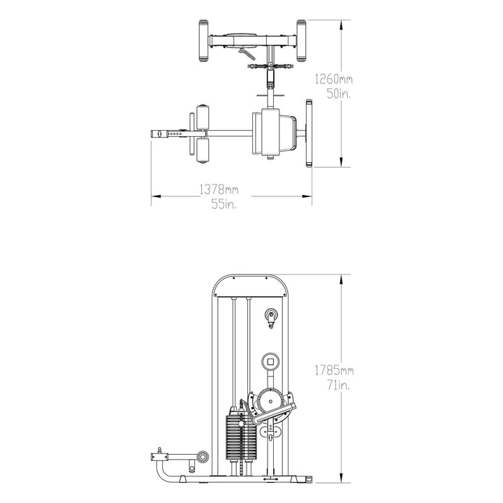 Body Solid Pro Select GCAB-STK Ab and Back Machine