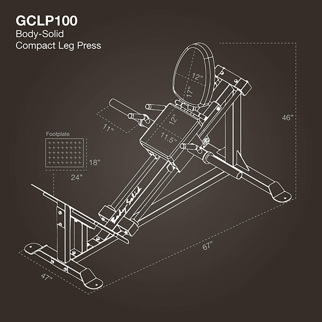 Body Solid GCLP100 Compact Leg Press Machine