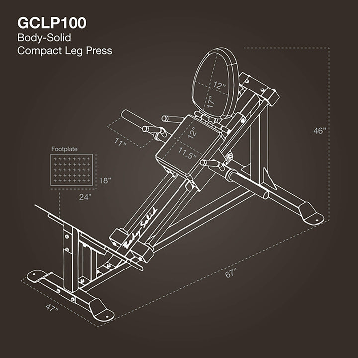 Body Solid GCLP100 Compact Leg Press Machine