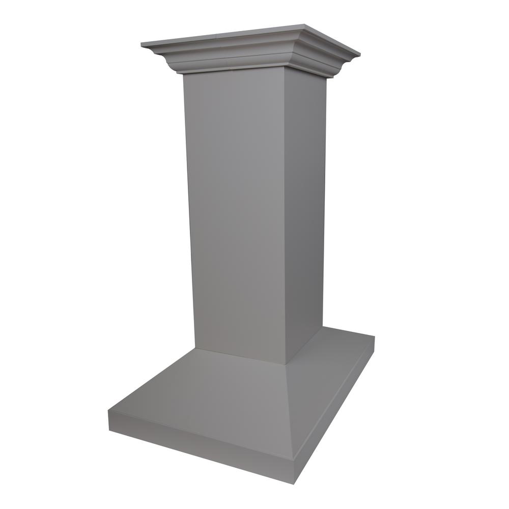 Wooden Island Mount Range Hood in Gray - Includes Motor  ZLINE 36 in.