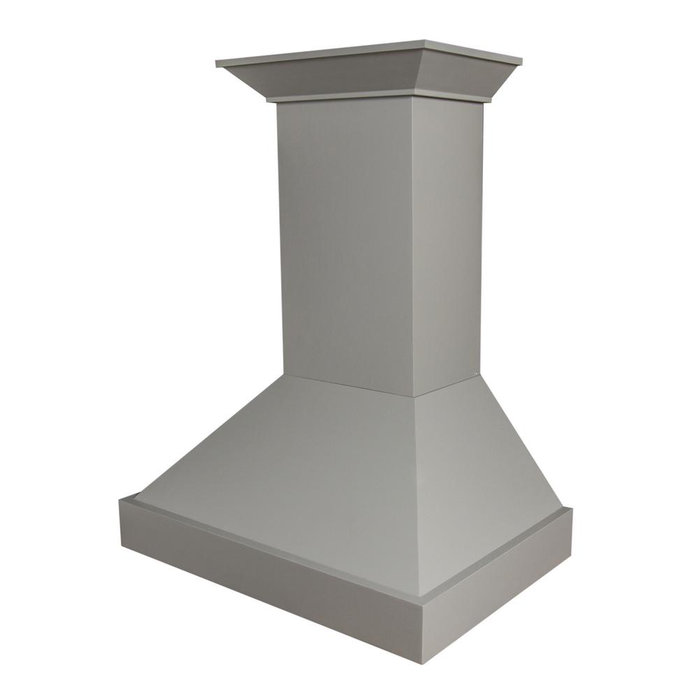 Wooden Wall Mount Range Hood in Gray - Includes Motor  ZLINE 48 in.