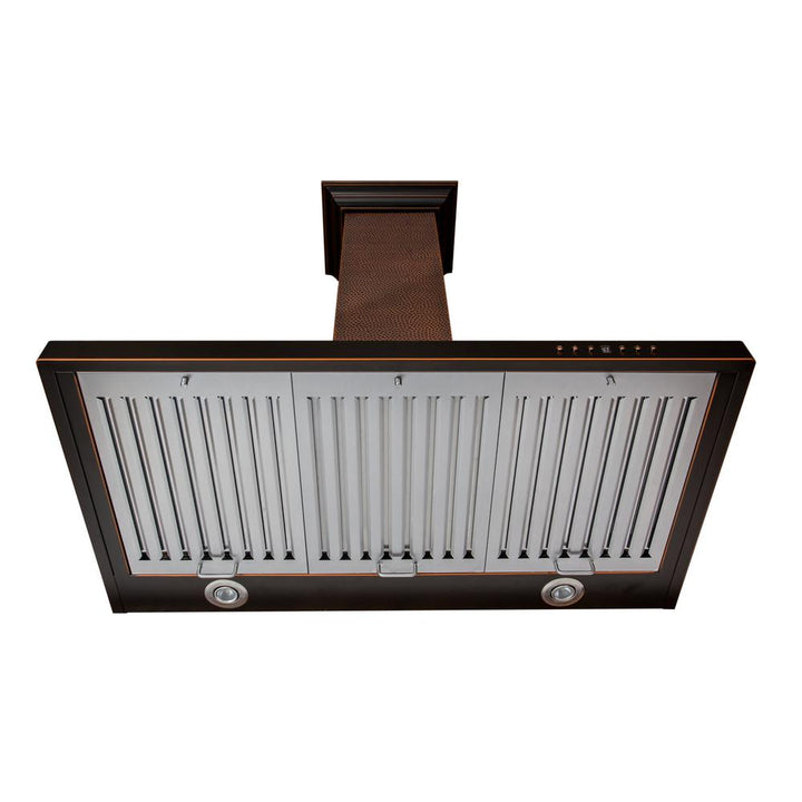 Designer Series Hand-Hammered Wall Mount Range Hood (8KBH-36) ZLINE 36 in.