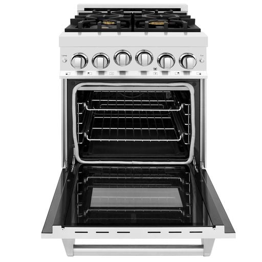 ZLINE 24" 2.8 cu. ft. Range W/ Gas Stove and Oven in Stainless Steel W/ Brass Burners