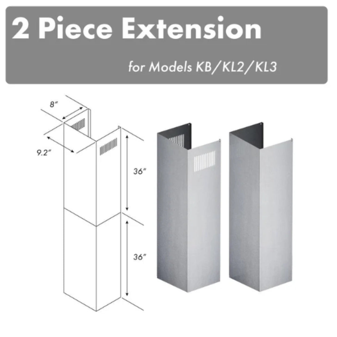 ZLINE 2-36" Chimney Extensions for 10 ft. to 12 ft. Ceilings