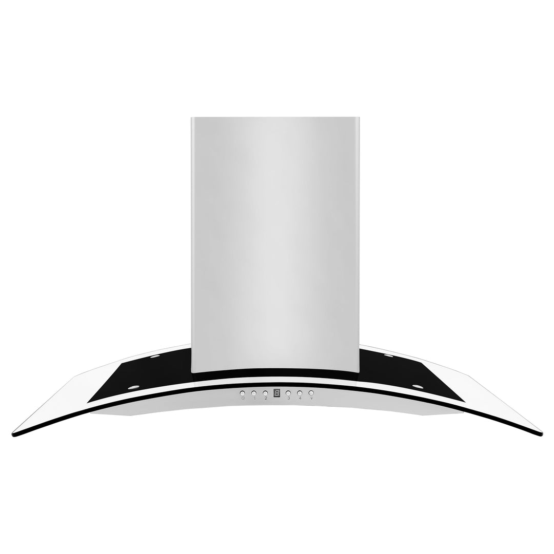 ZLINE 36" Convertible Vent Island Mount Range Hood in Stainless Steel &amp; Glass (GL14i-36)