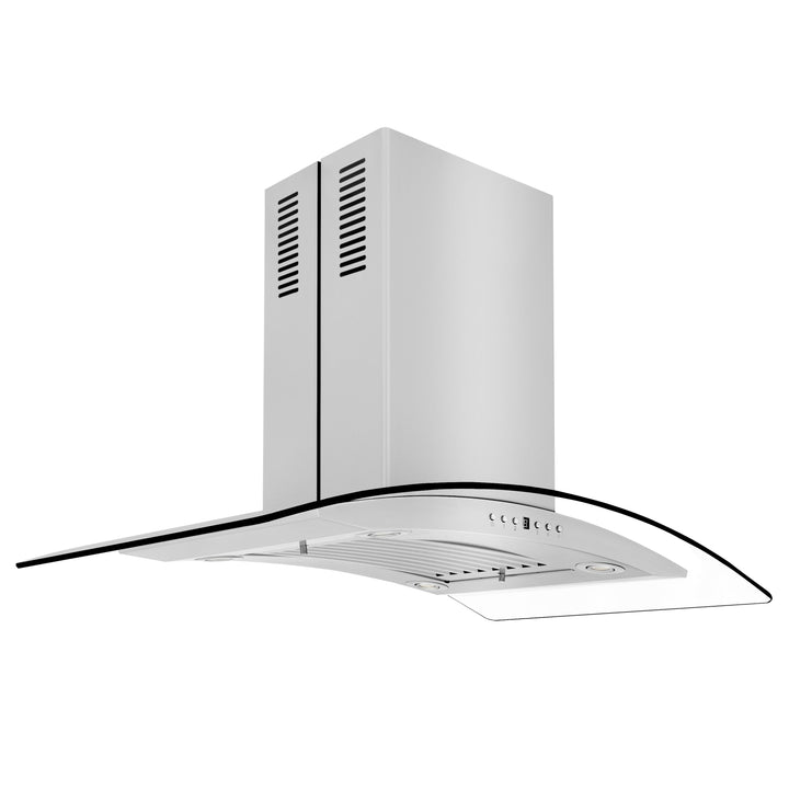 ZLINE 36" Convertible Vent Island Mount Range Hood in Stainless Steel &amp; Glass (GL14i-36)