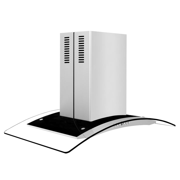 ZLINE 36" Convertible Vent Island Mount Range Hood in Stainless Steel &amp; Glass (GL14i-36)