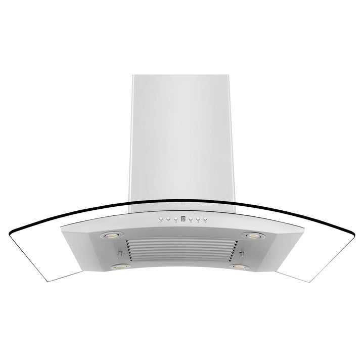 ZLINE 36" Convertible Vent Island Mount Range Hood in Stainless Steel &amp; Glass (GL14i-36)